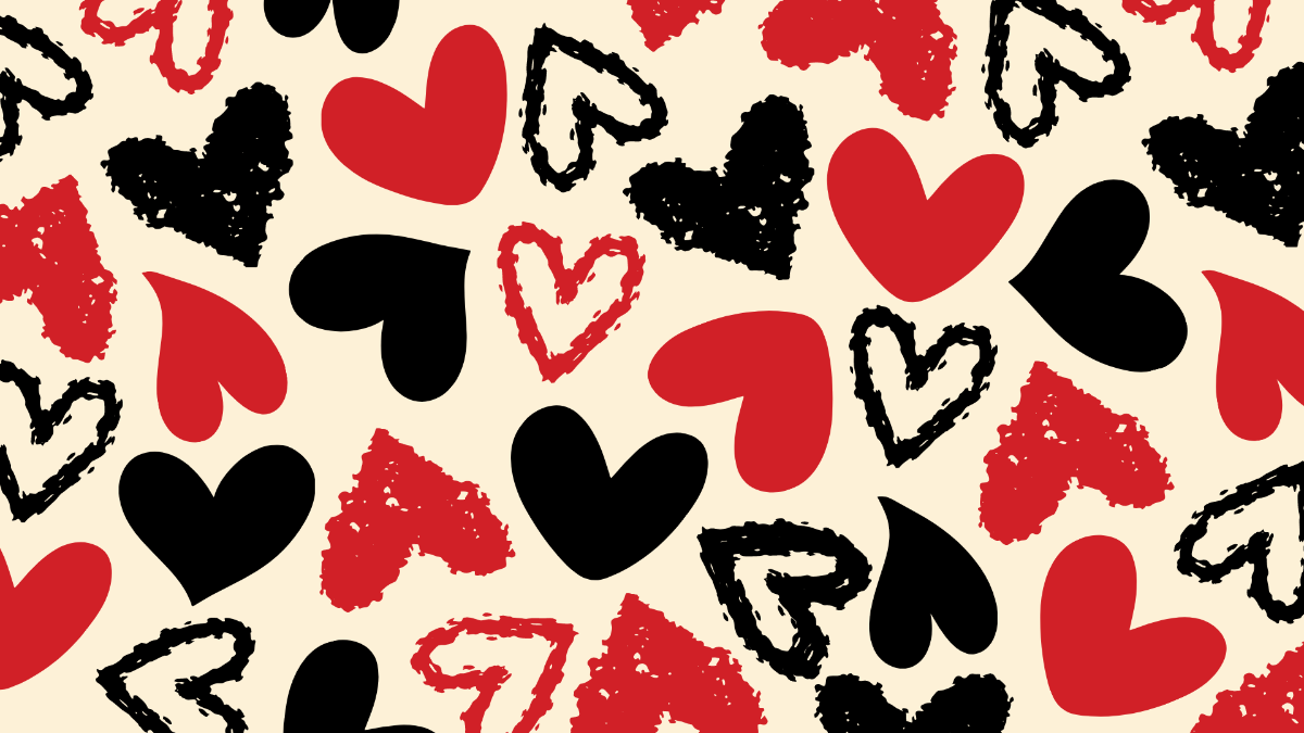 Red and Black Heart Background Template