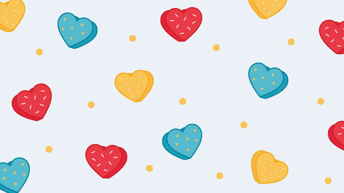 Candy Heart Background Template