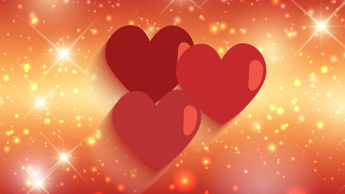 Sparkle Heart Background Template