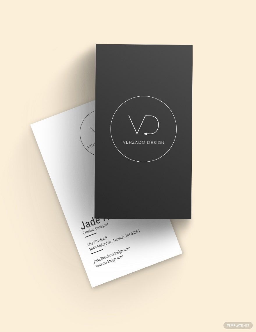 Modern Vertical Business Card Template