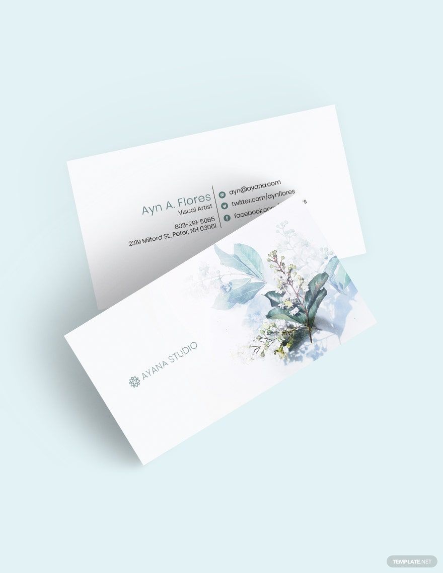 Monstera Art Business Card Template in Word, Google Docs, Illustrator, PSD, Apple Pages, Publisher