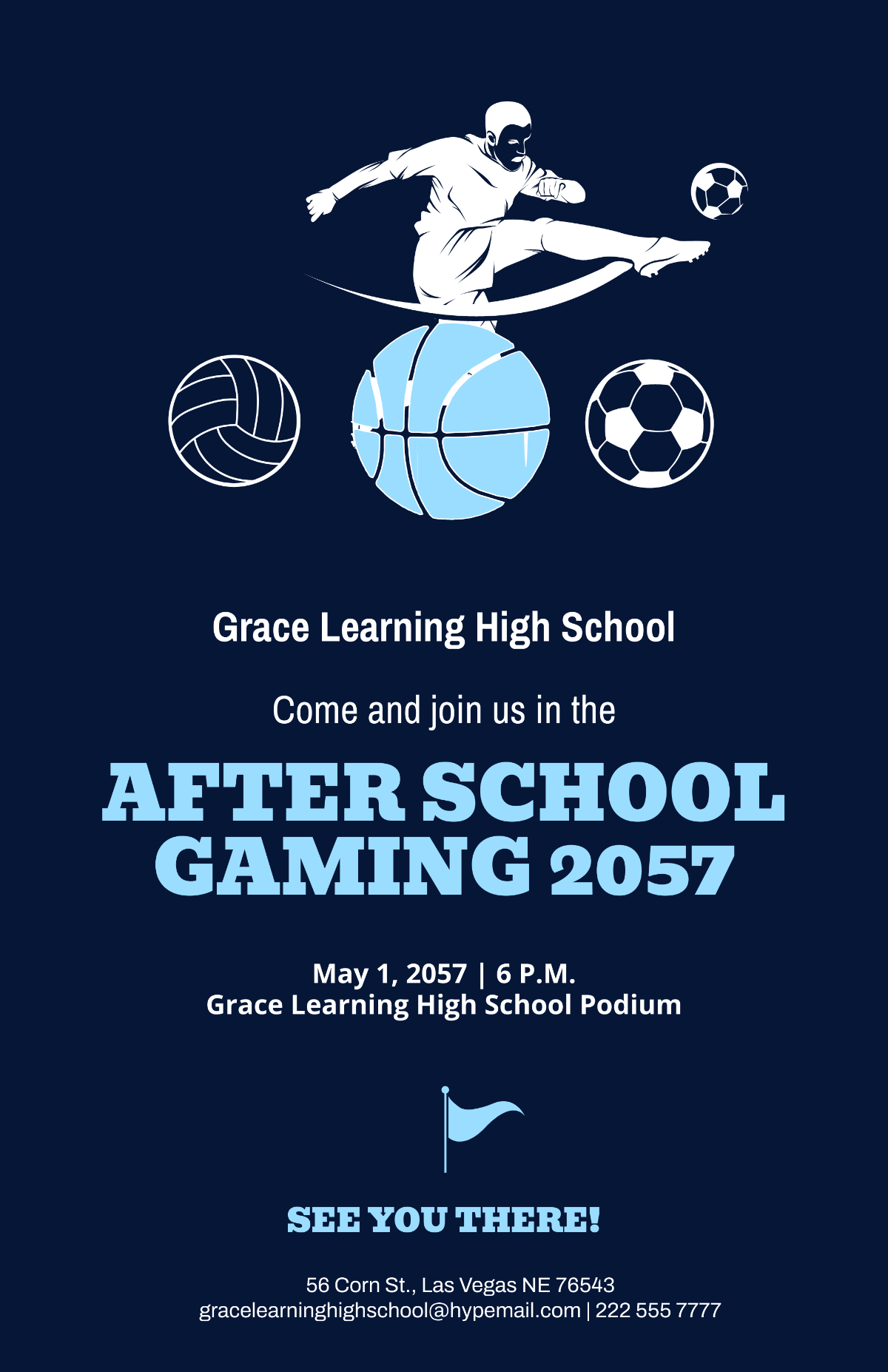 Free After School Gaming Poster Template