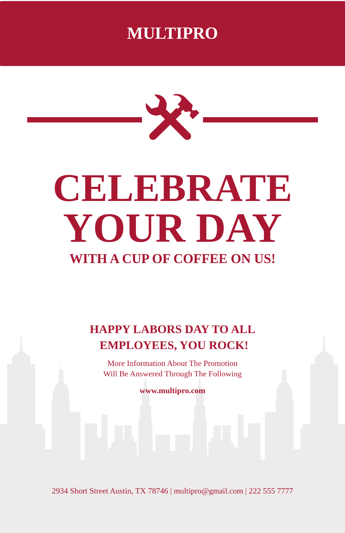 Free Labor Day Sale Poster Template
