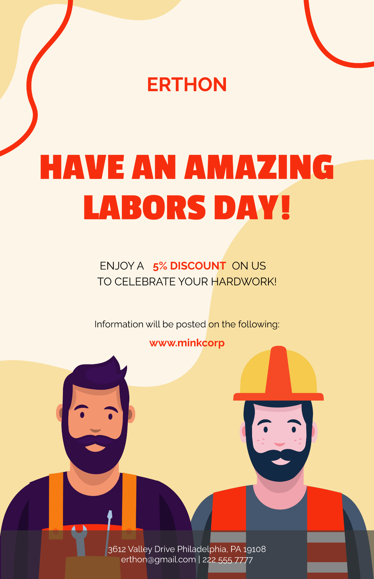Labor Day Event Poster Template