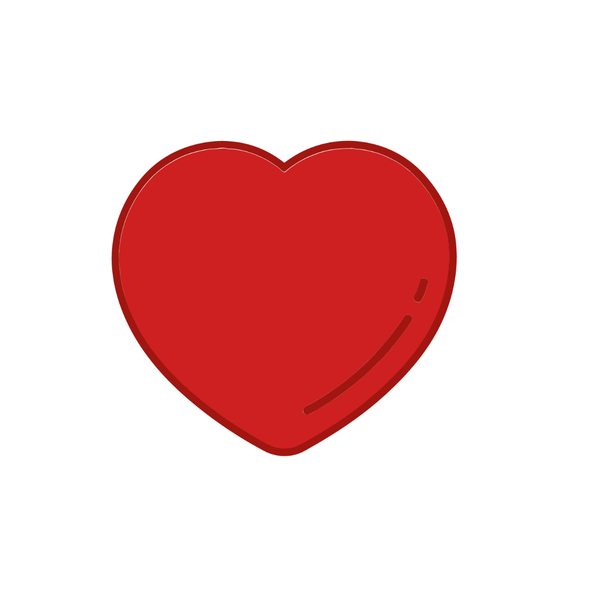 Red Heart Clipart Template