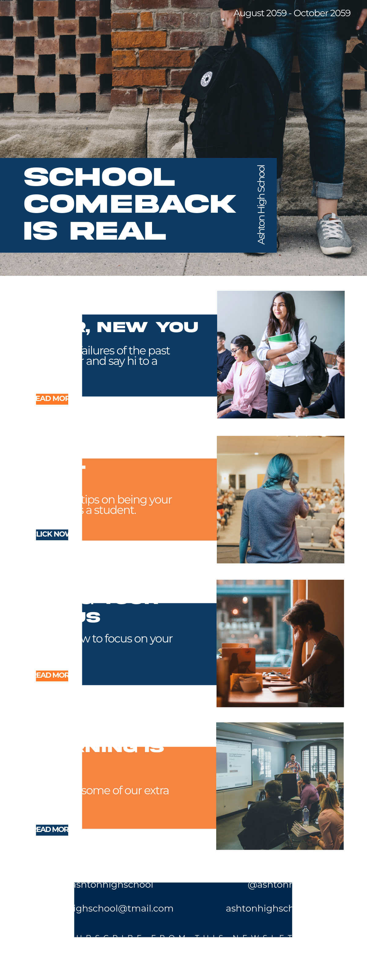Free Sample Back To School Newsletter Template to Edit Online