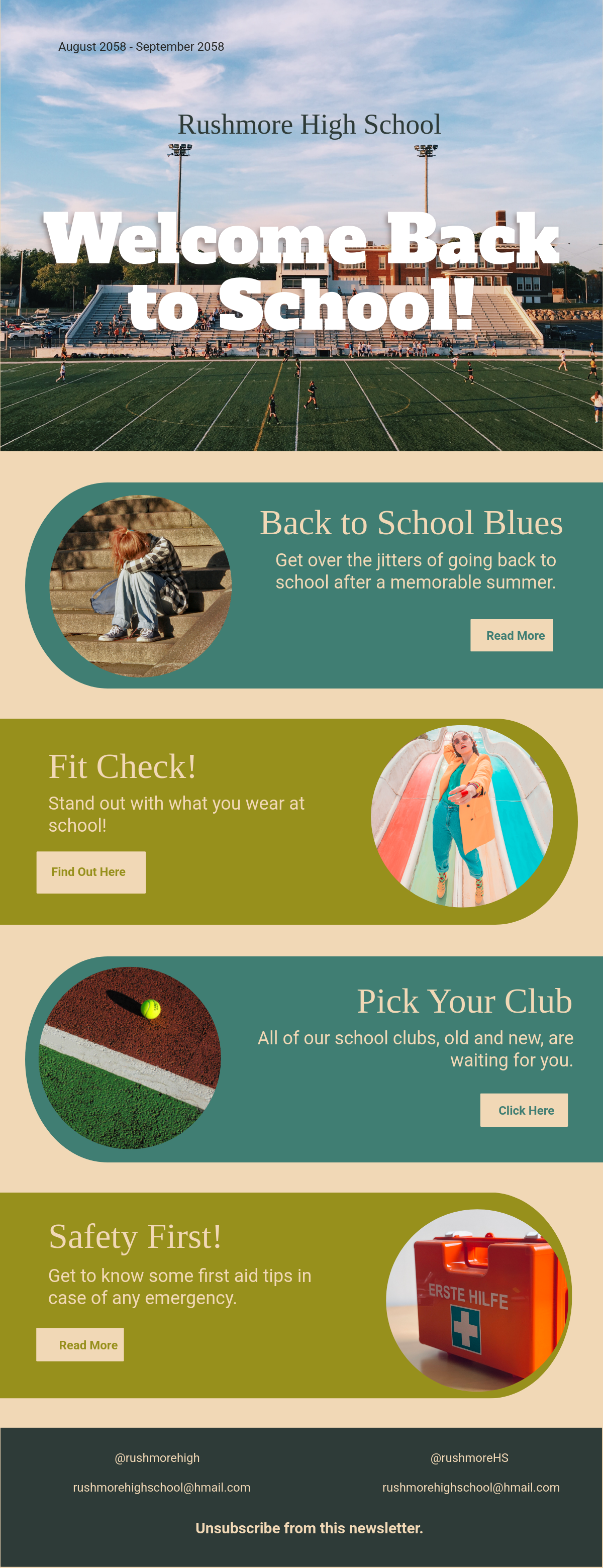 Free Welcome Back To School Newsletter Template to Edit Online