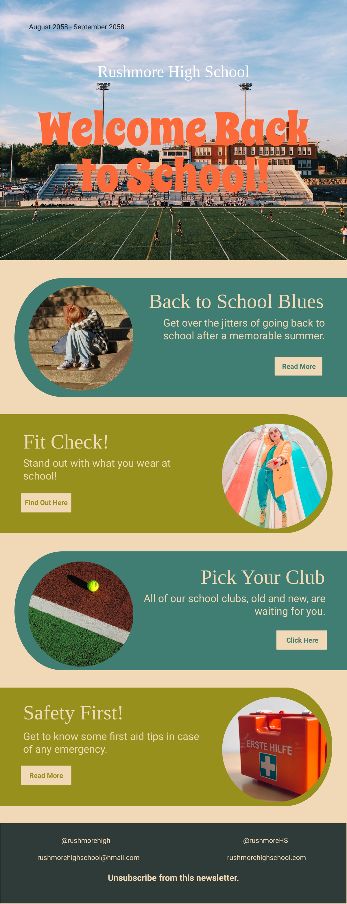 Welcome Back To School Newsletter Template