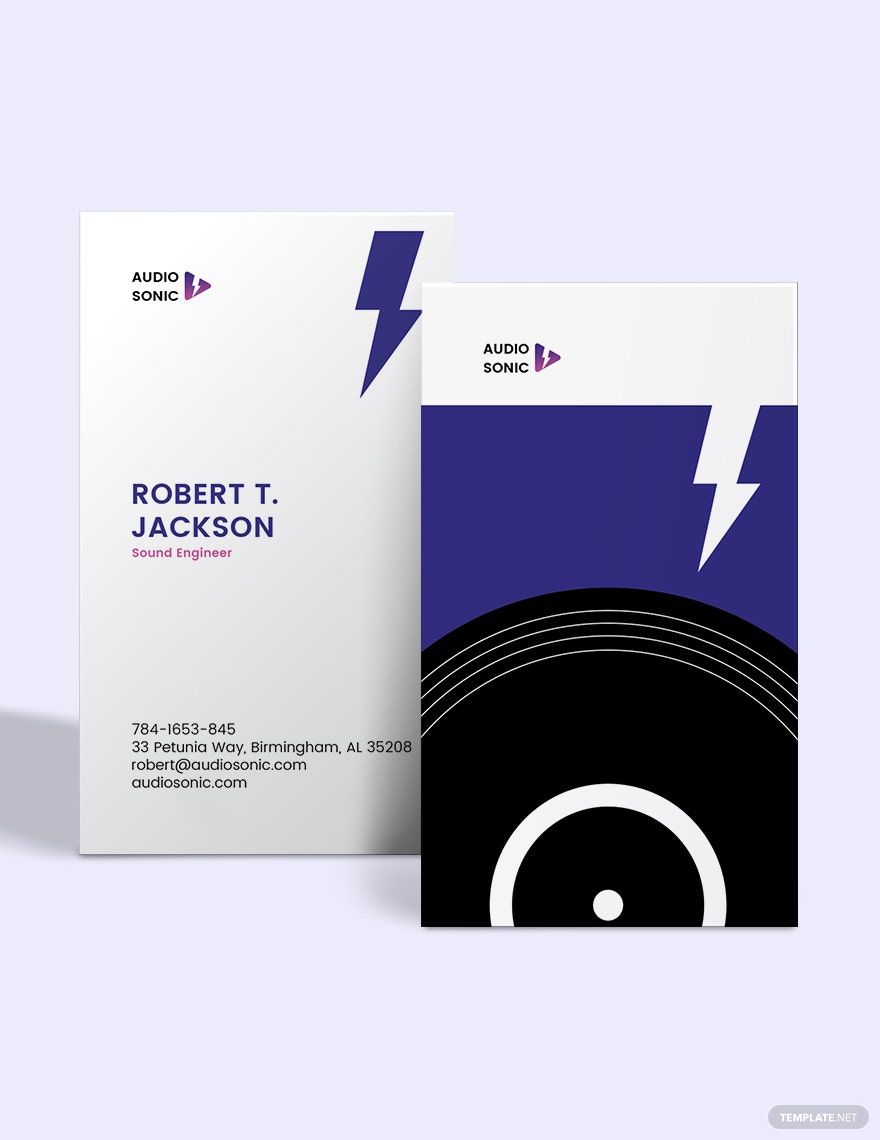 Sound Engineer Business Card Template