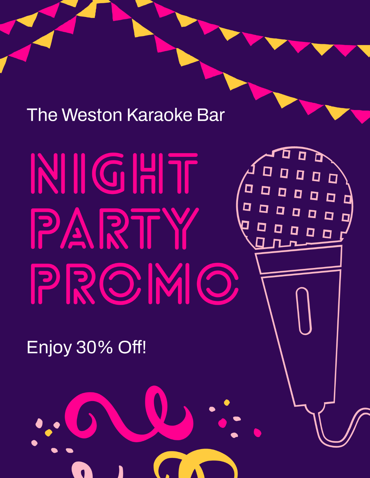 Karaoke Night Party Flyer Template