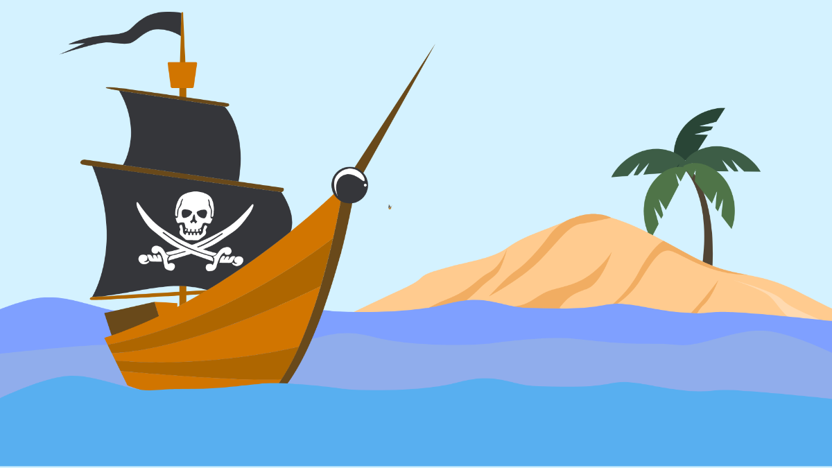 Pirate Ocean Background Template
