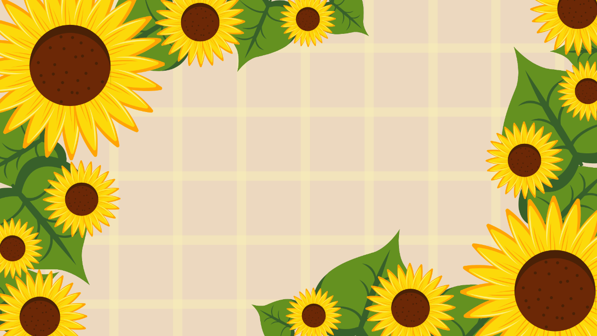 Sunflower Background Template