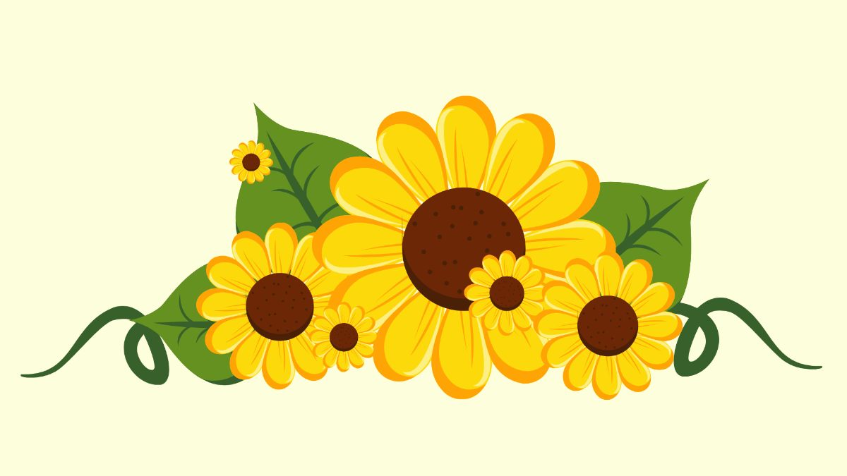 Aesthetic Sunflower Background Template