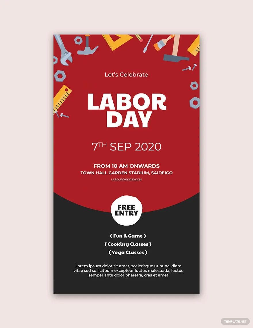 Labor Snapchat Geofilter Template