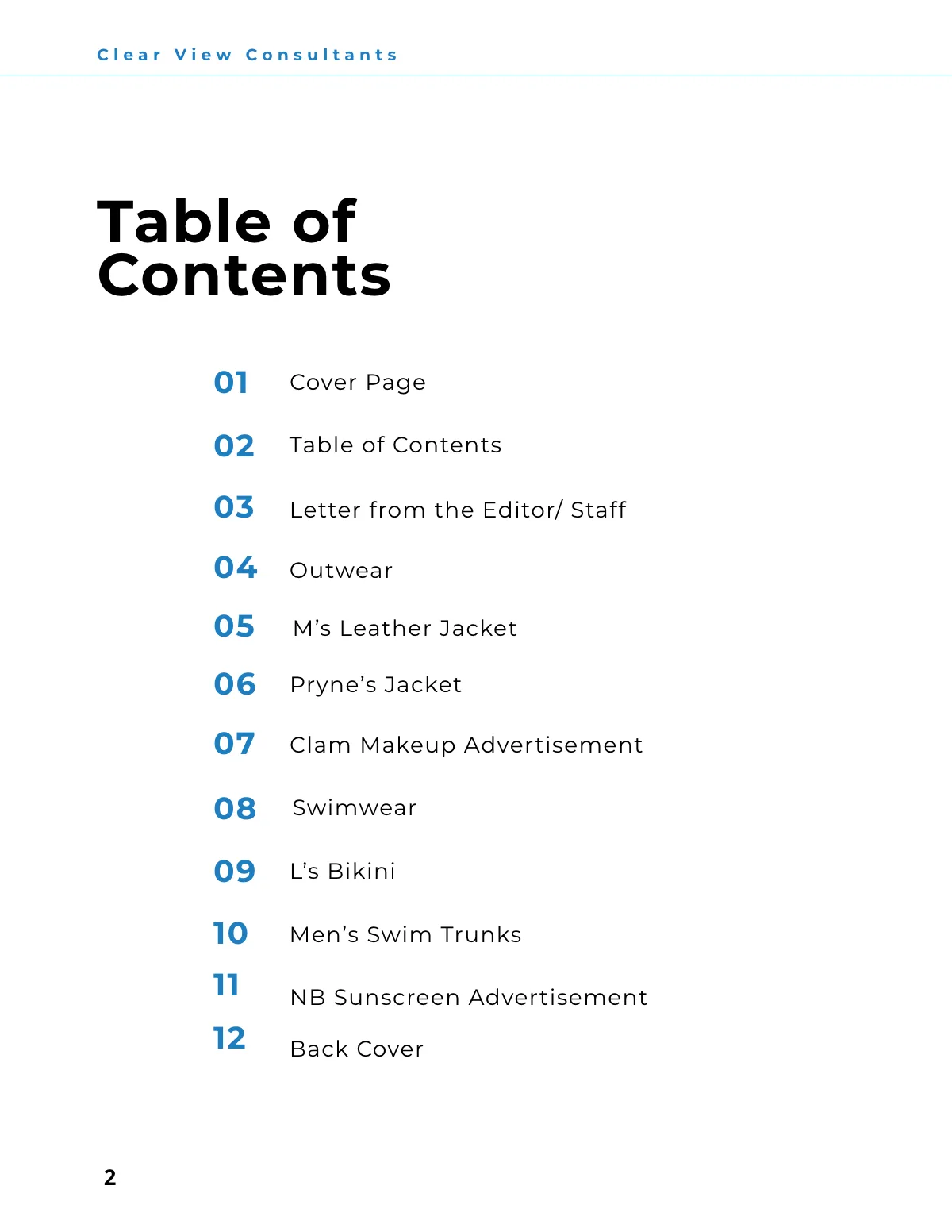 Free Garment Catalog Template to Edit Online