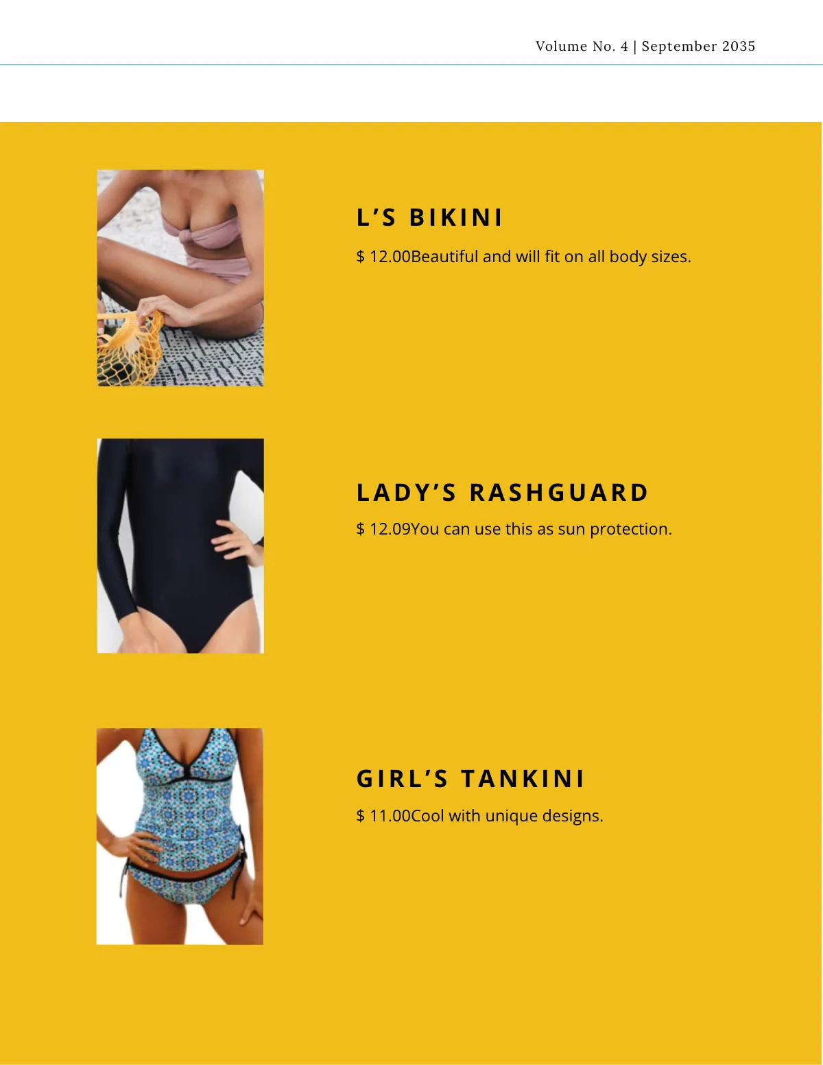 Free Garment Catalog Template to Edit Online