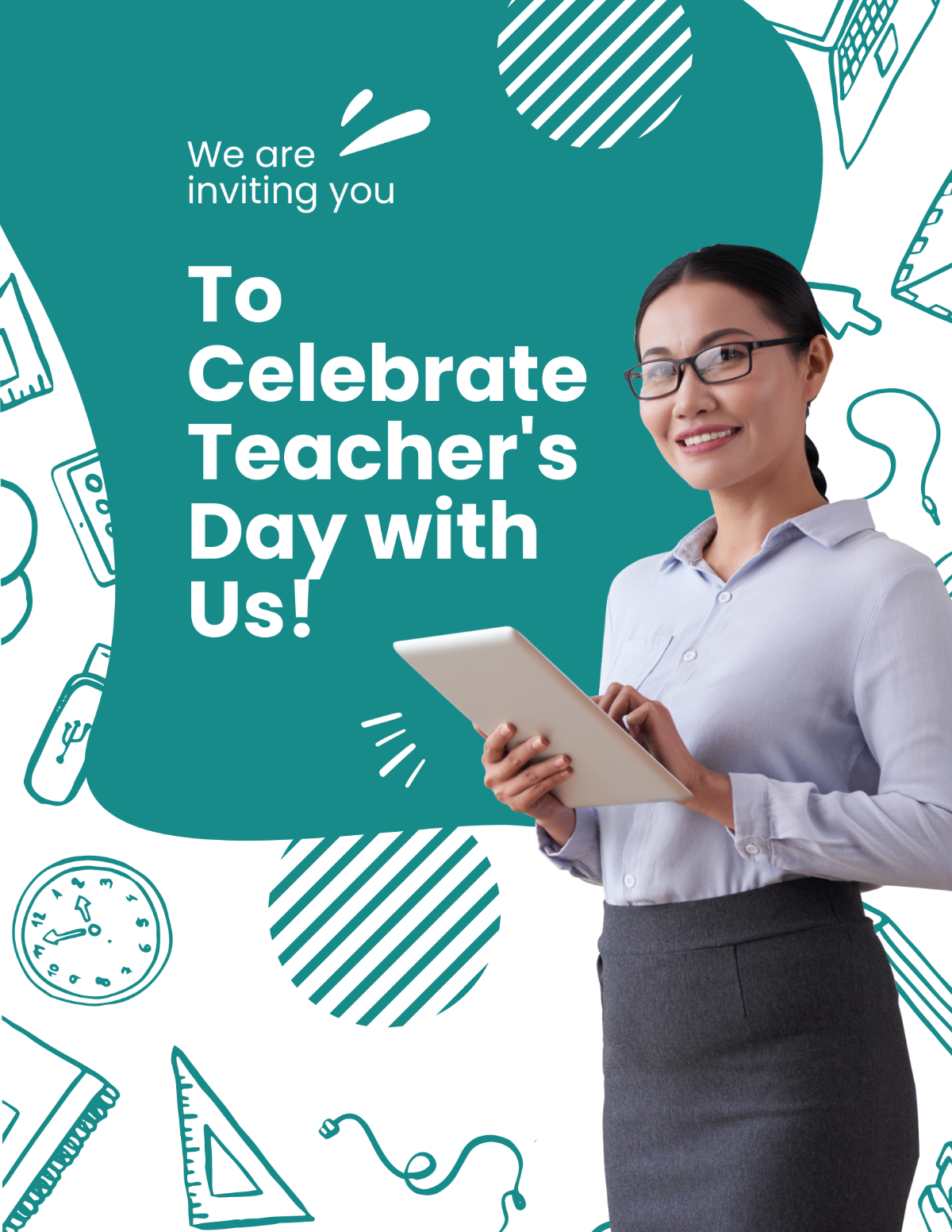 Free Teacher's Day Invitation Flyer Template