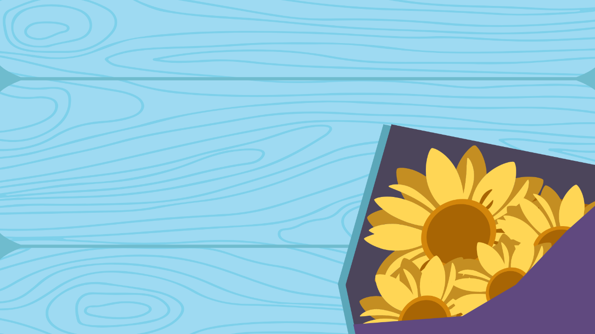 Sunflower with Blue Background Template