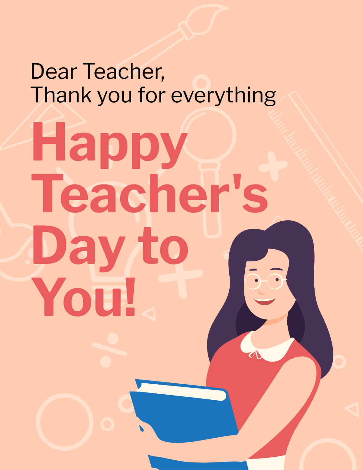 Teacher's Day Thank You Flyer Template