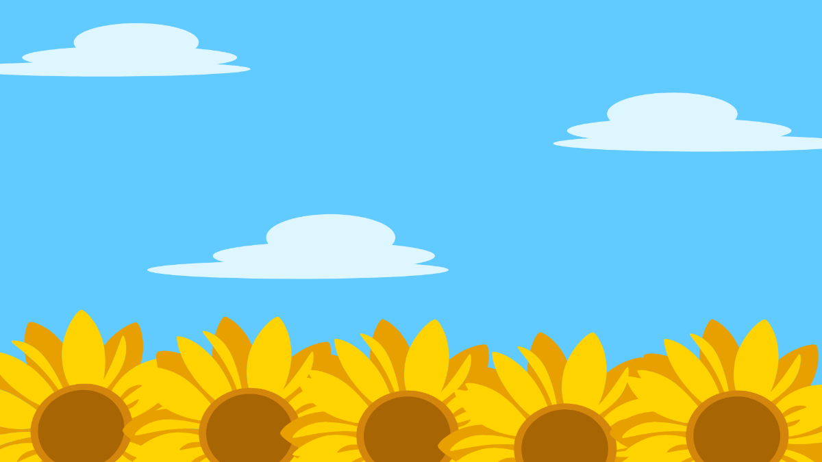 Free Sunflower Zoom Background Template