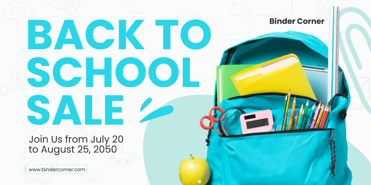 Back To School Sale Banner Template