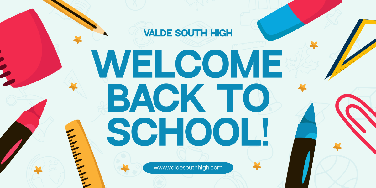 Transparent Back To School Banner Template