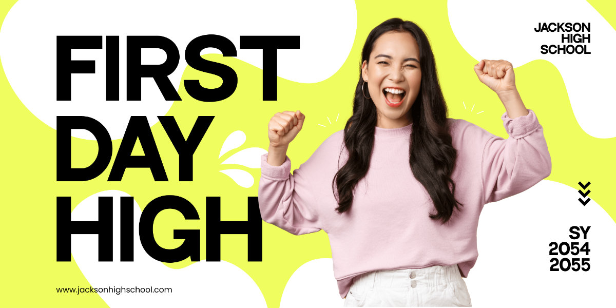 First Day School Banner Template