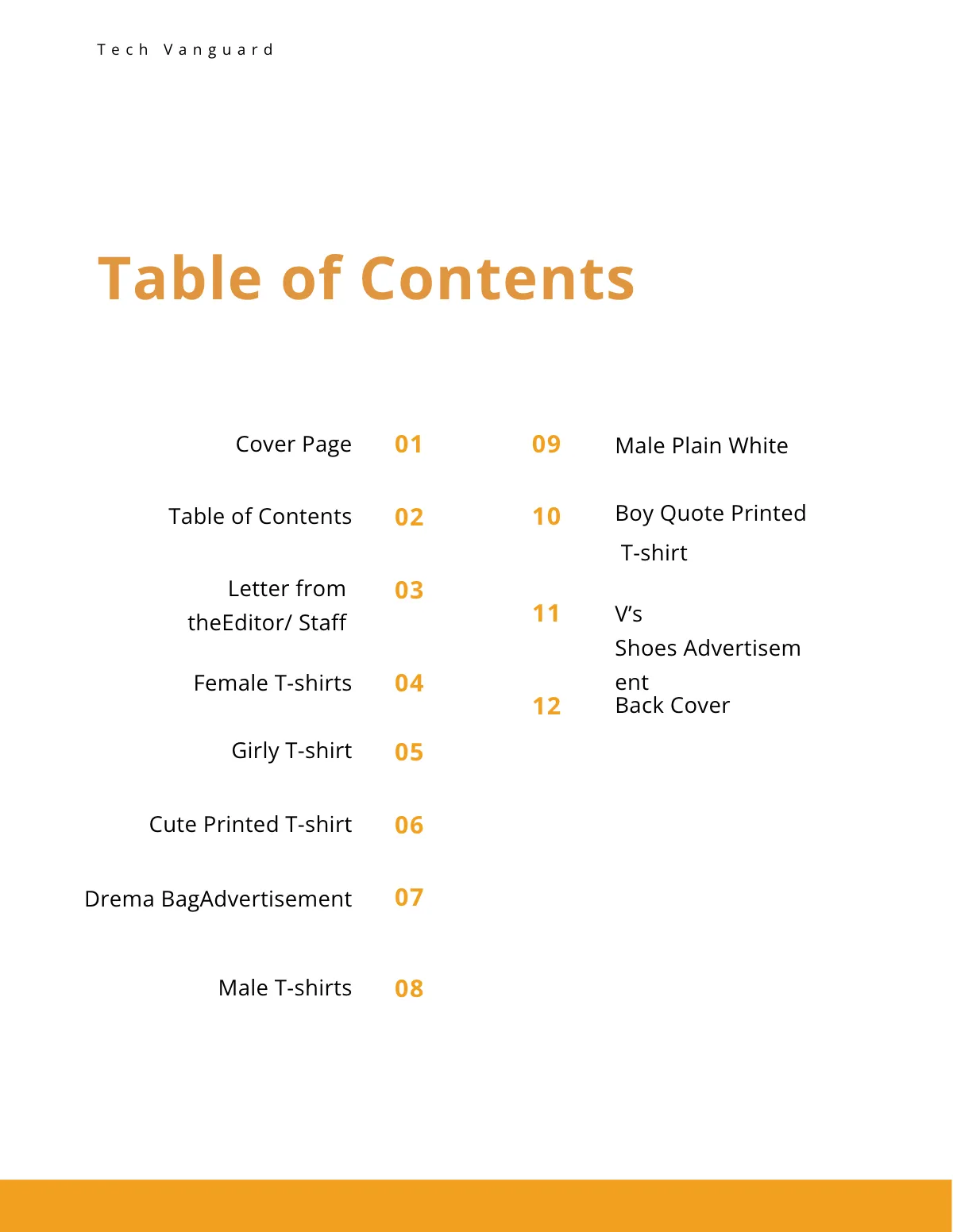 Free Blank T Shirt Catalog Template to Edit Online