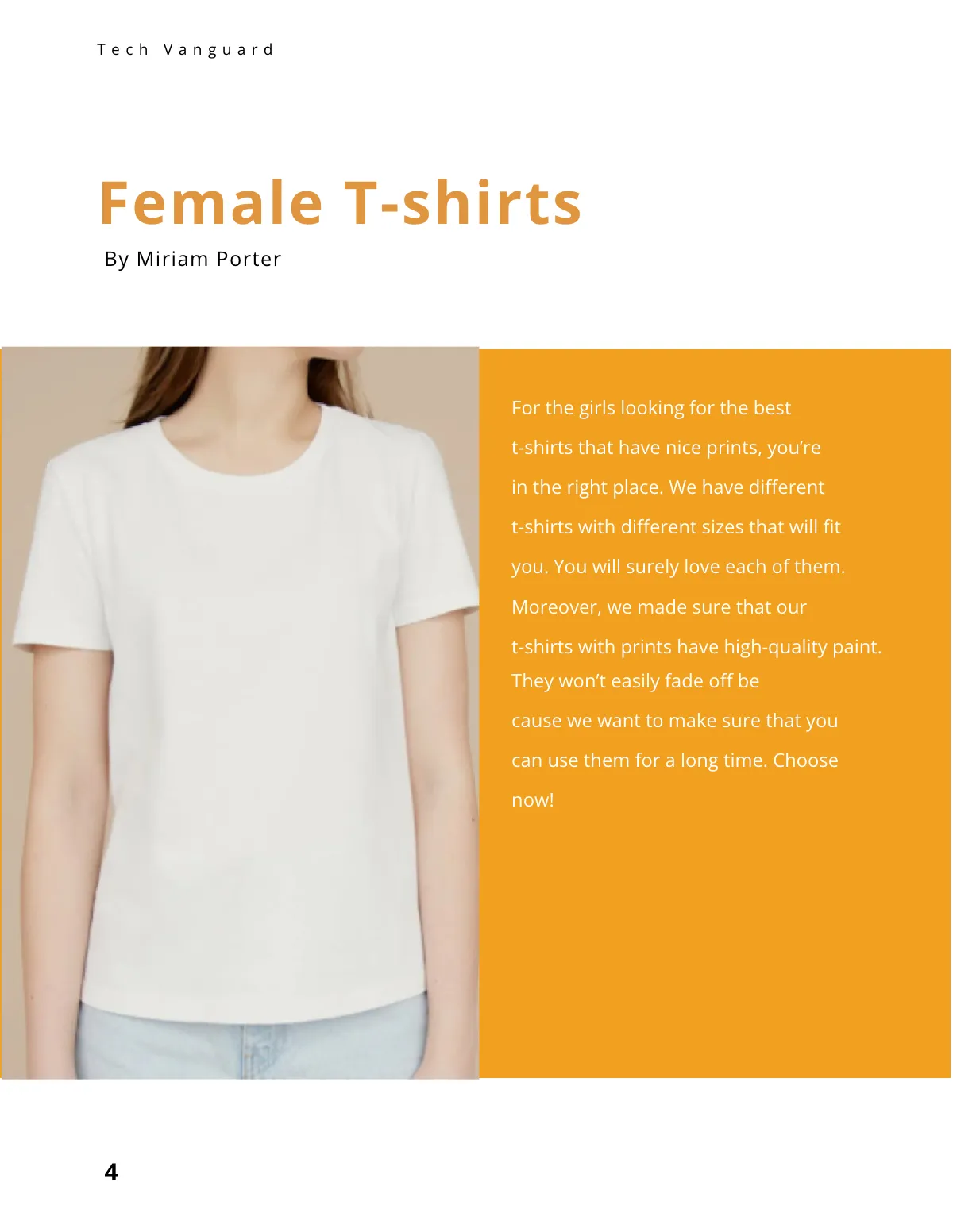 Free Blank T Shirt Catalog Template to Edit Online