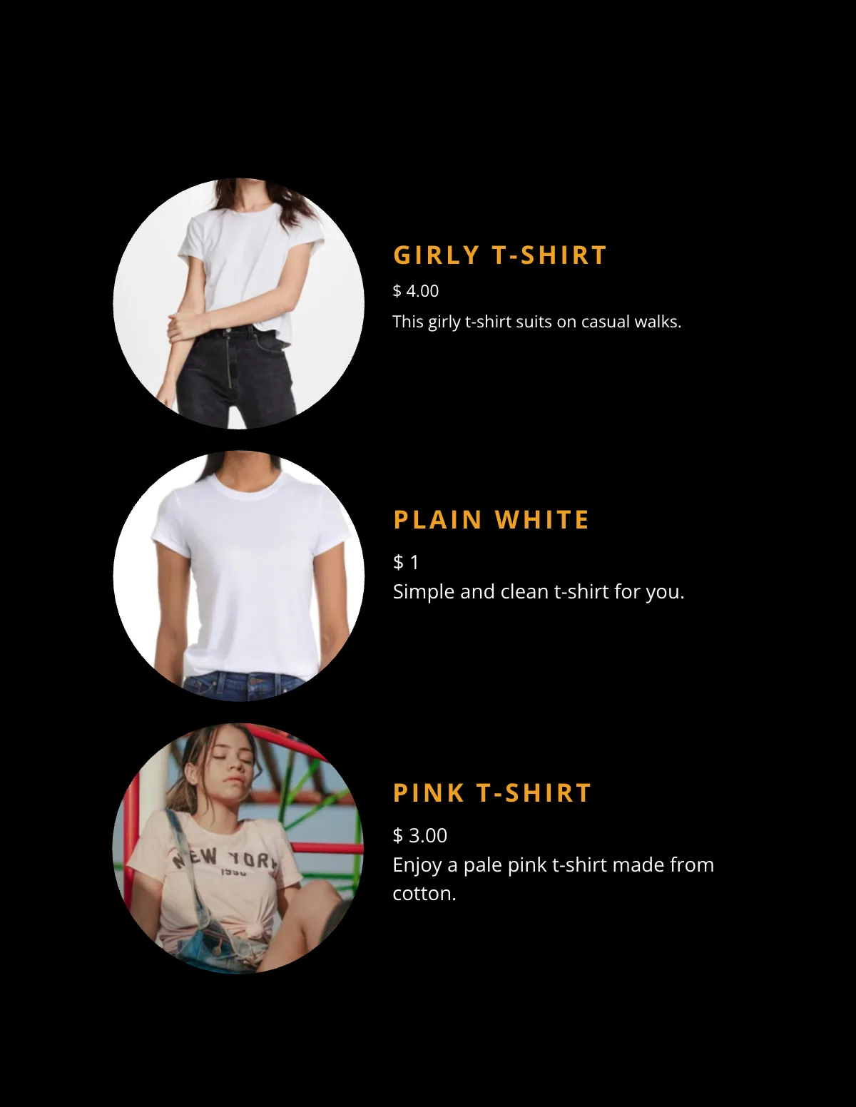 Free Blank T Shirt Catalog Template to Edit Online
