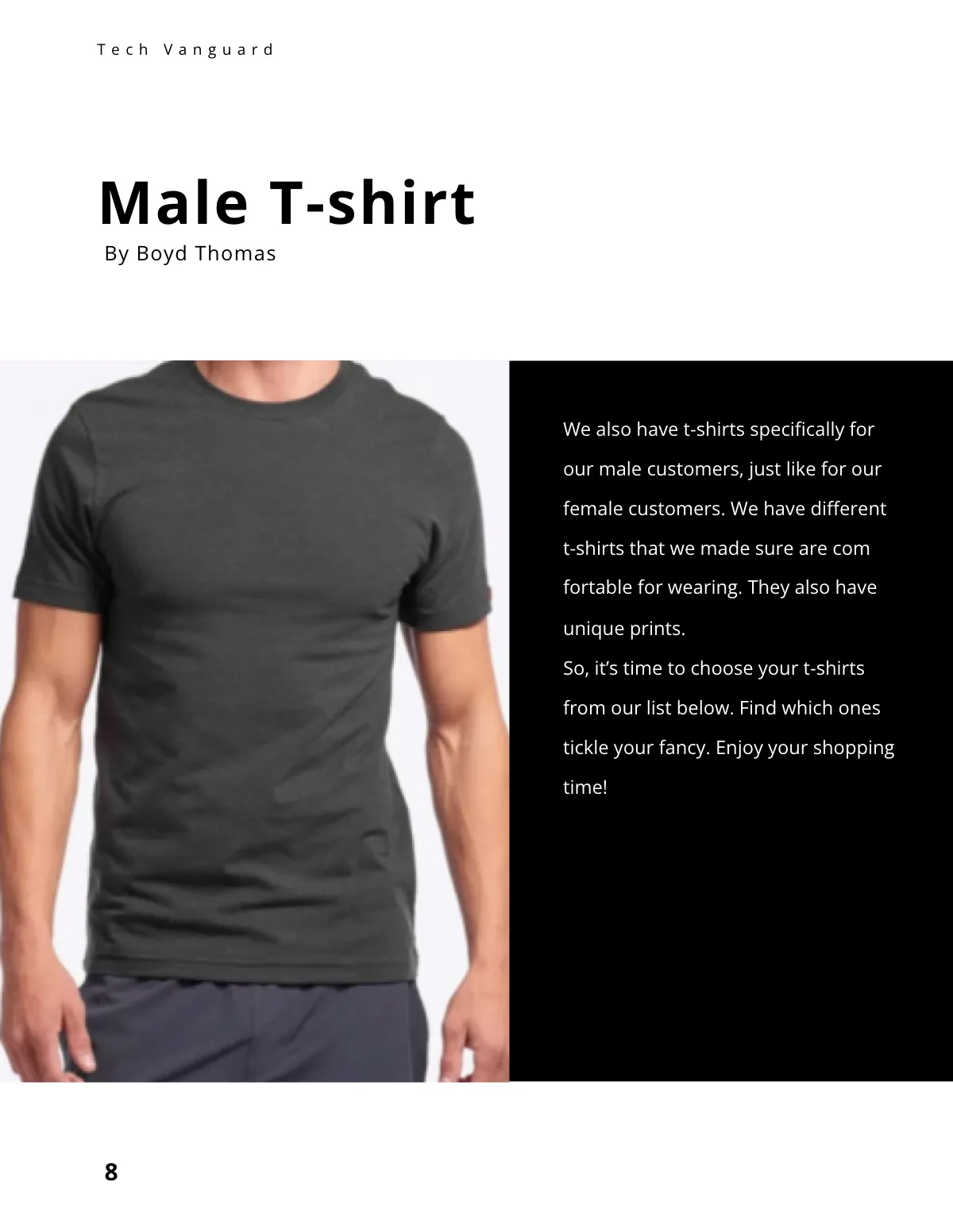 Free Blank T Shirt Catalog Template to Edit Online