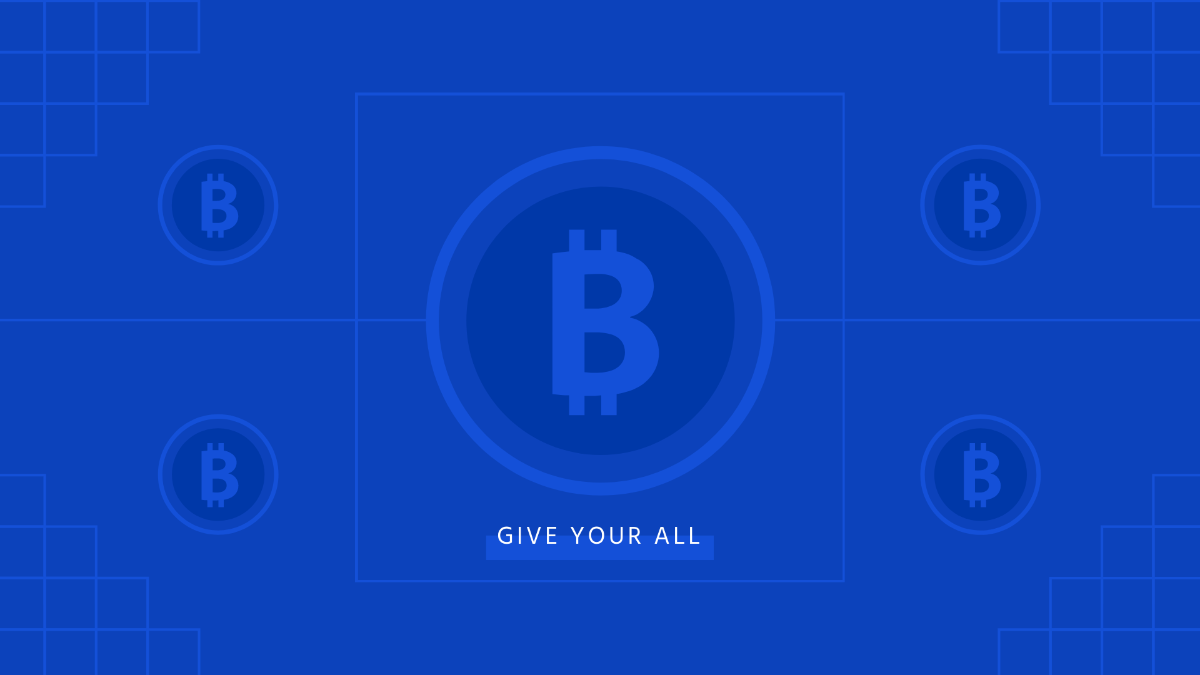 Blue Cryptocurrency Wallpaper Template