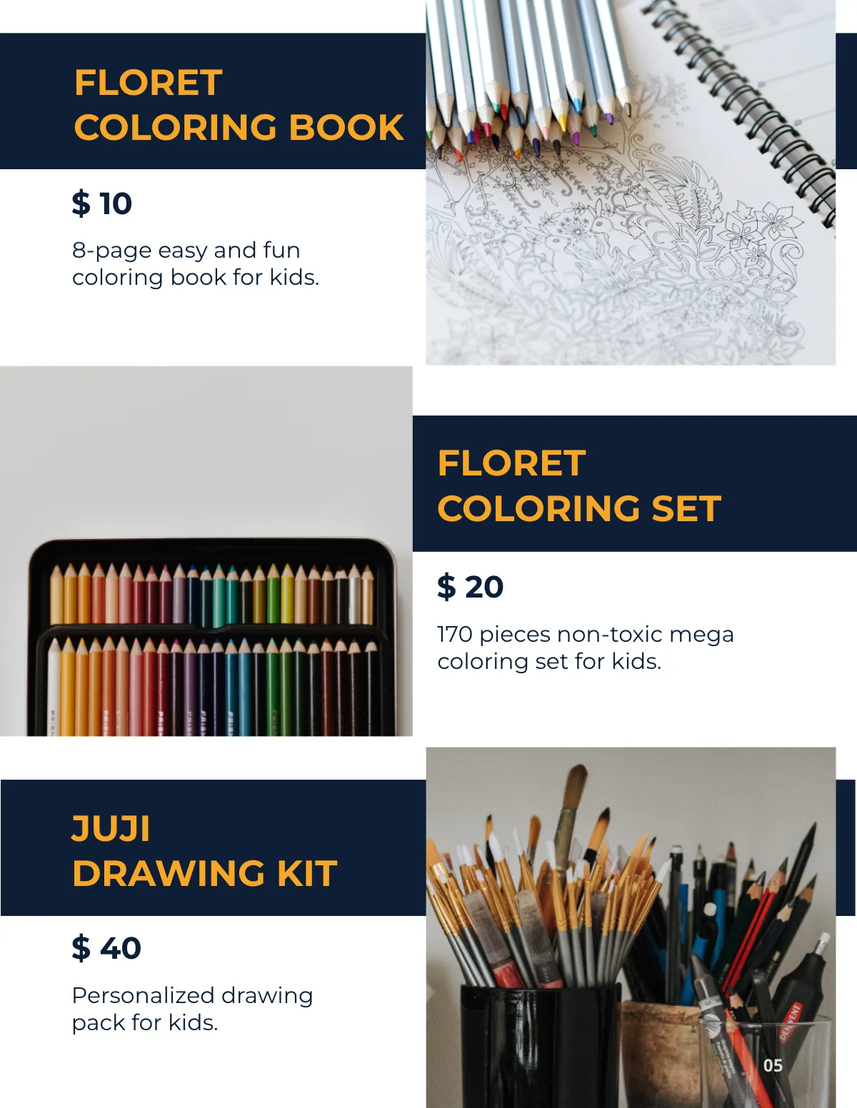 Free Stationery Products Catalog Template to Edit Online