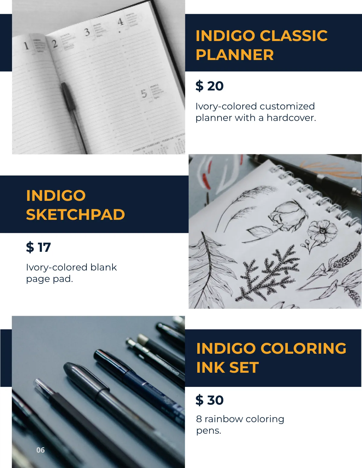 Free Stationery Products Catalog Template to Edit Online