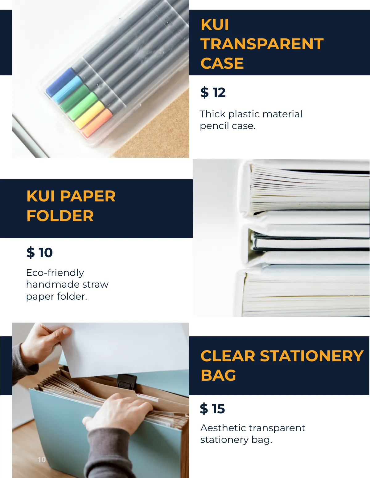 Free Stationery Products Catalog Template to Edit Online