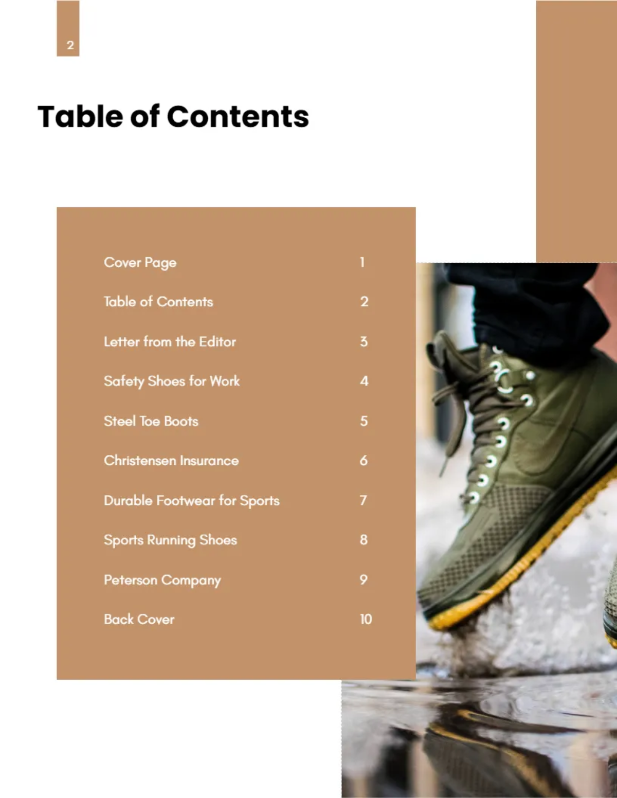 Free Safety Shoes Catalog Template to Edit Online