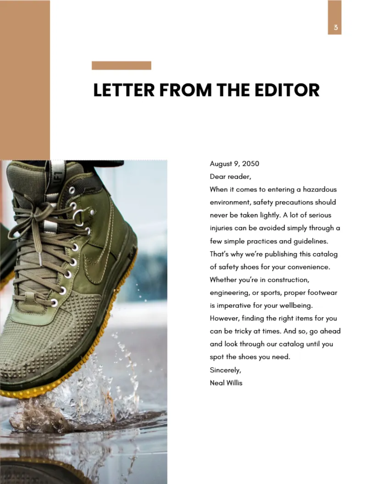 Free Safety Shoes Catalog Template to Edit Online