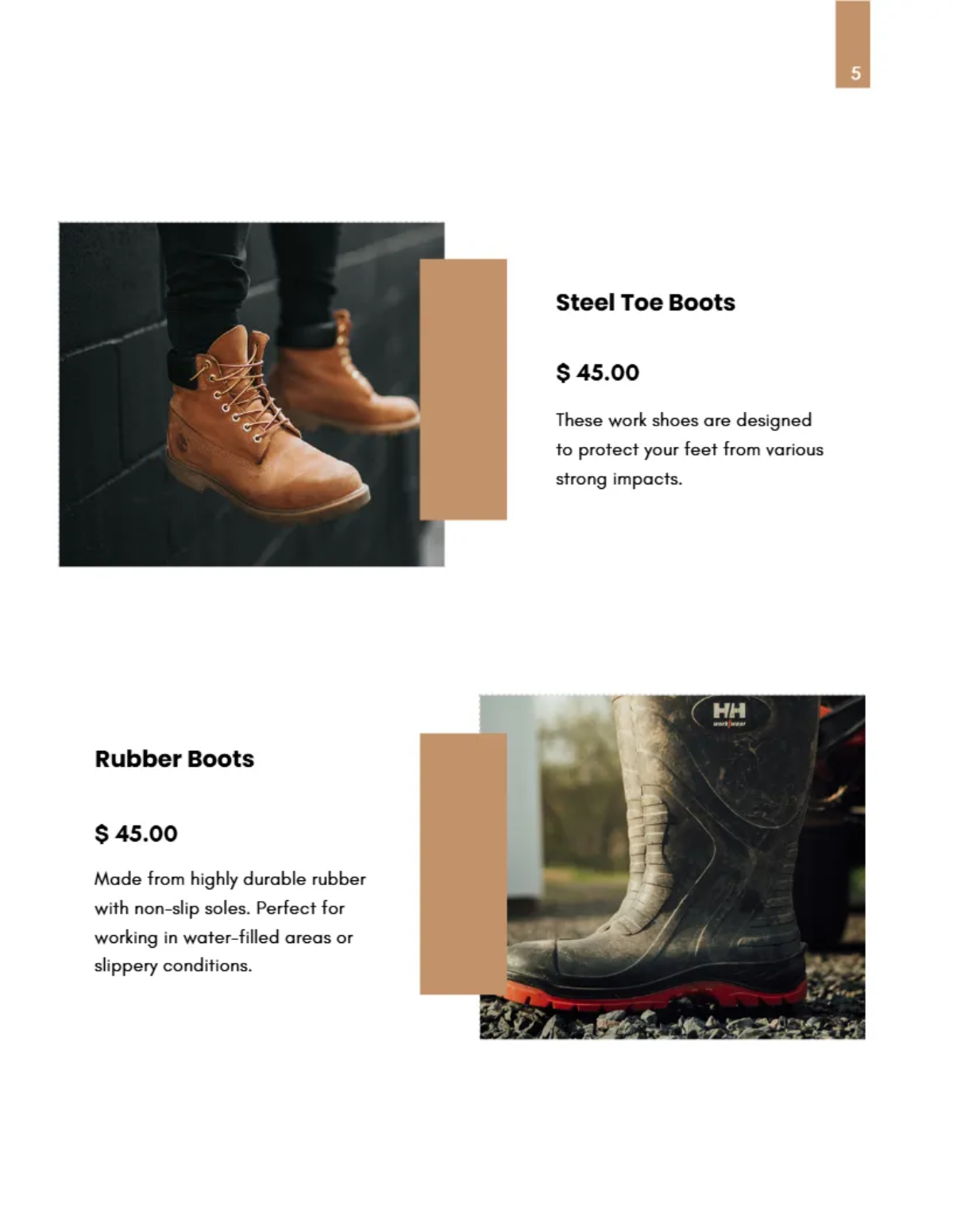 Free Safety Shoes Catalog Template to Edit Online