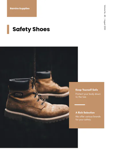 Free Safety Shoes Catalog Template to Edit Online
