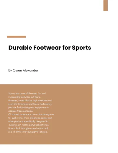 Free Safety Shoes Catalog Template to Edit Online