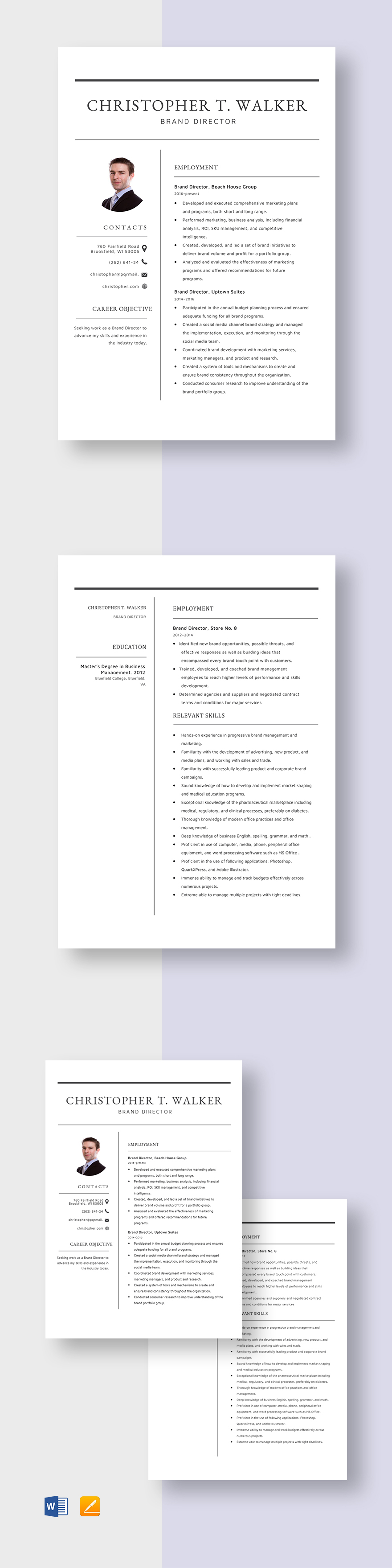 Brand Director Resume Template - Brand Director Resume Template 3 