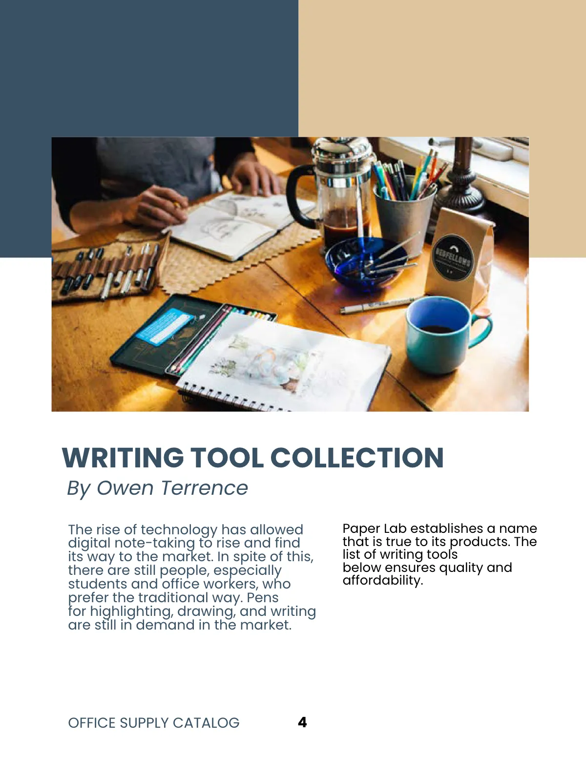 Free Office Supply Catalog Template to Edit Online