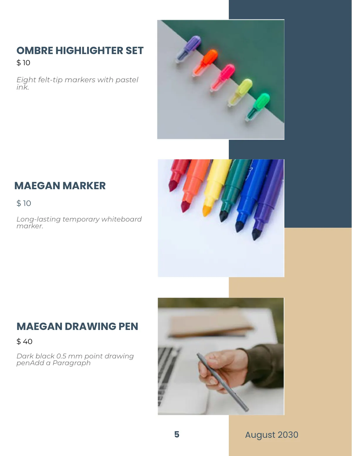 Free Office Supply Catalog Template to Edit Online