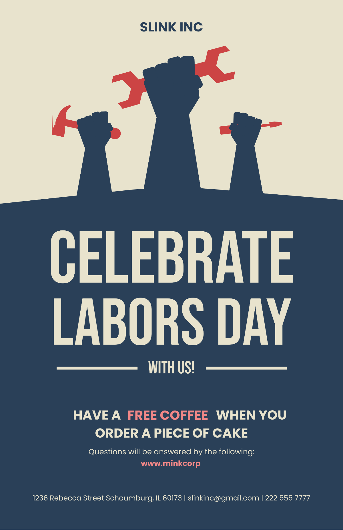 Free Classic Labor Day Poster Template