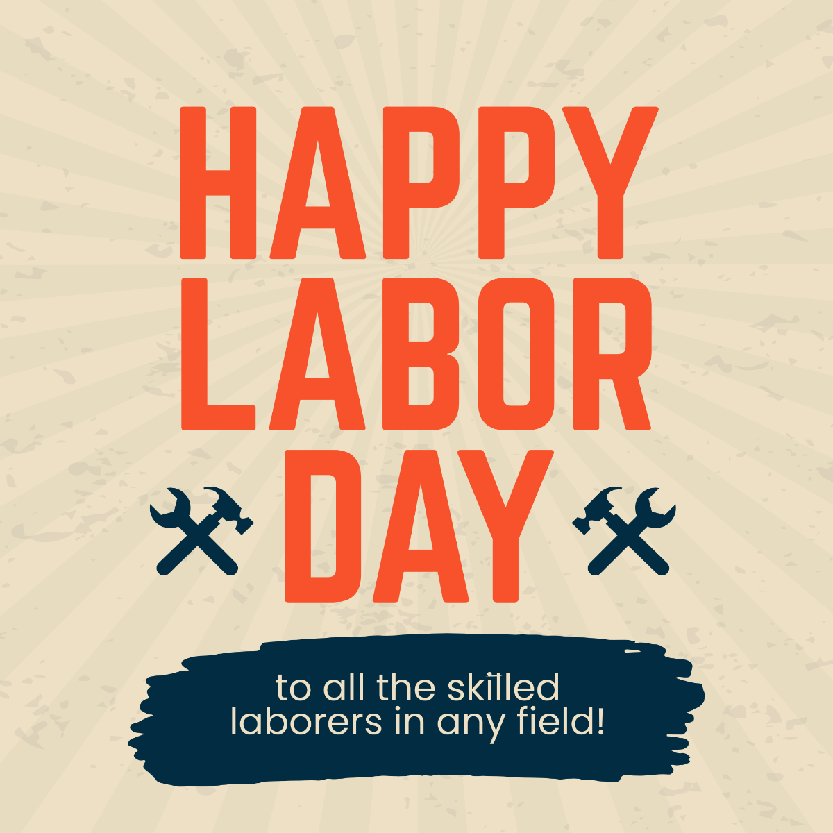 Free Vintage Happy Labor Day Template
