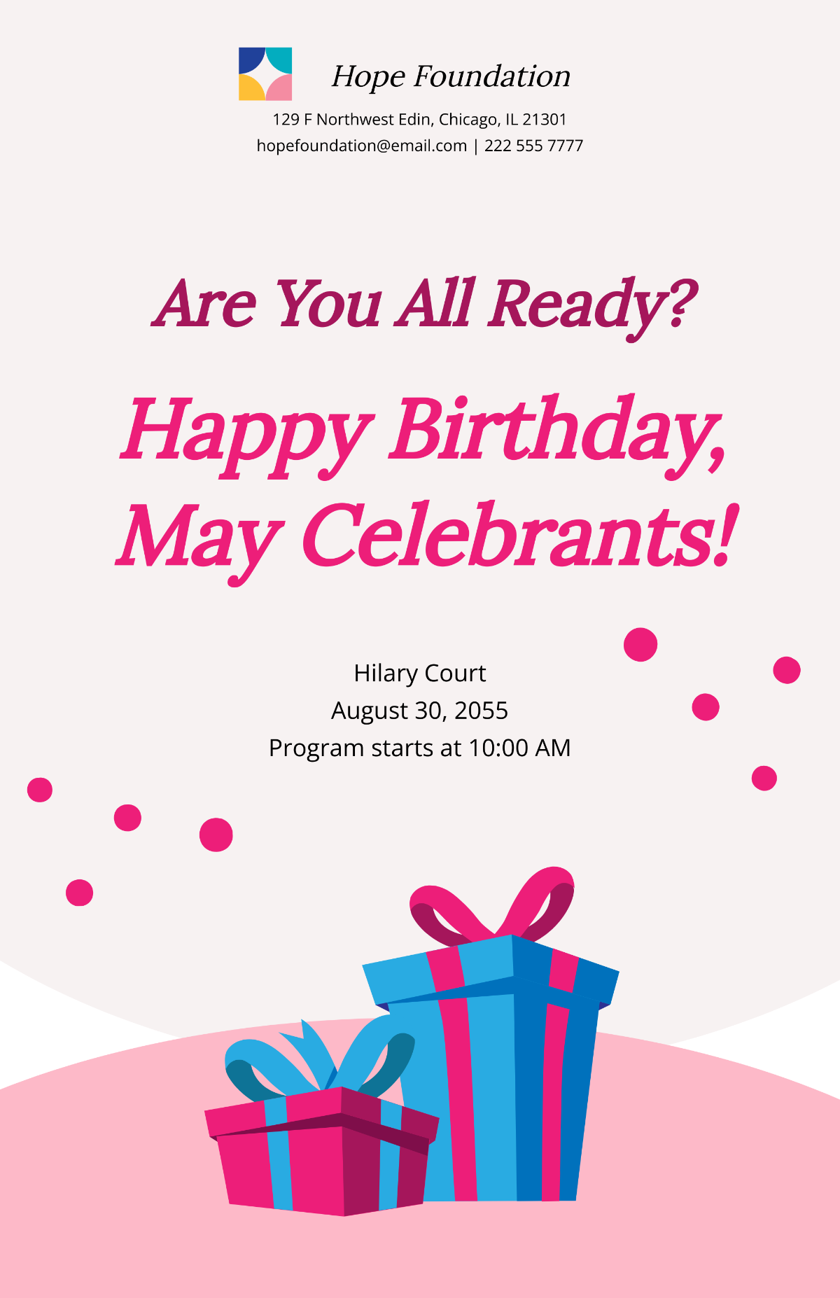 Free Happy Birthday Poster Template