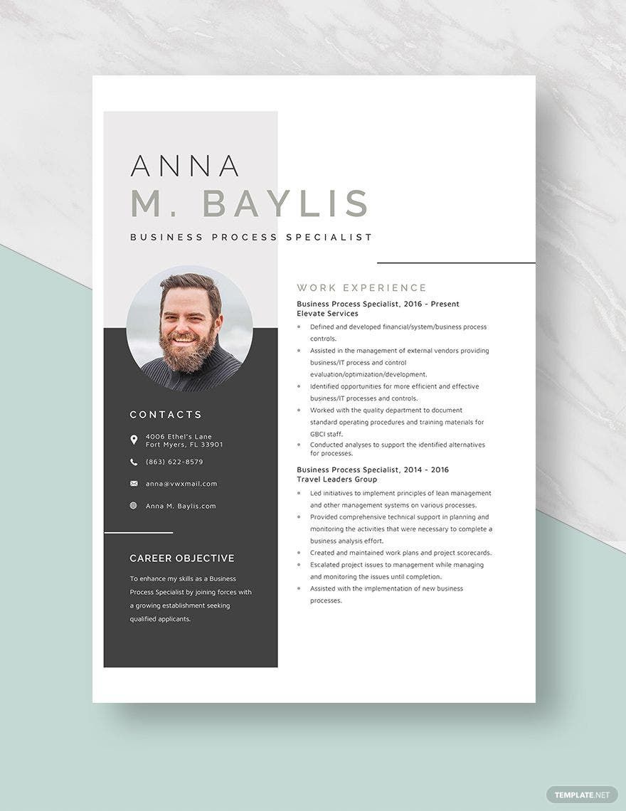 Business Process Specialist Resume