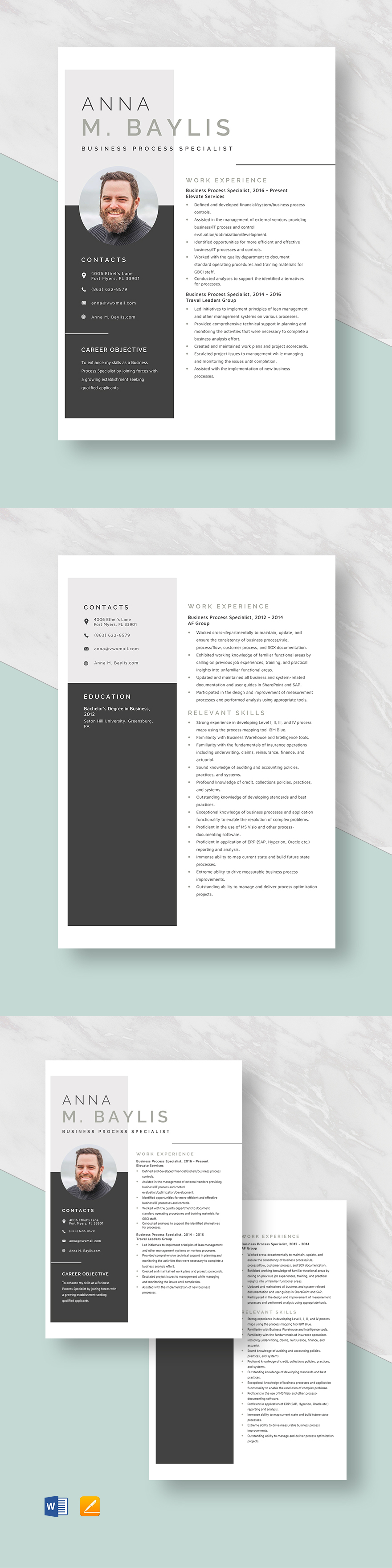 Free Business Process Specialist Resume Template