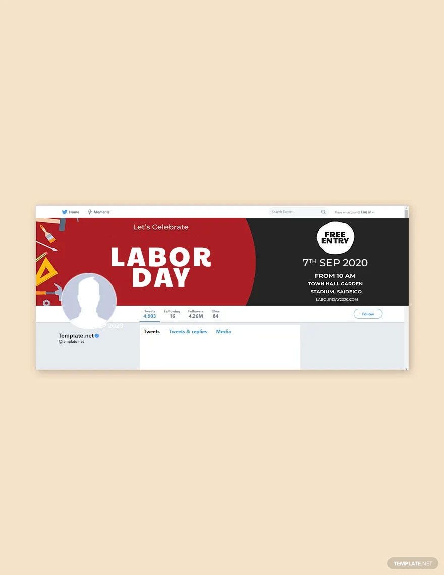 Free Labor Day Tumblr Profile Photo Template