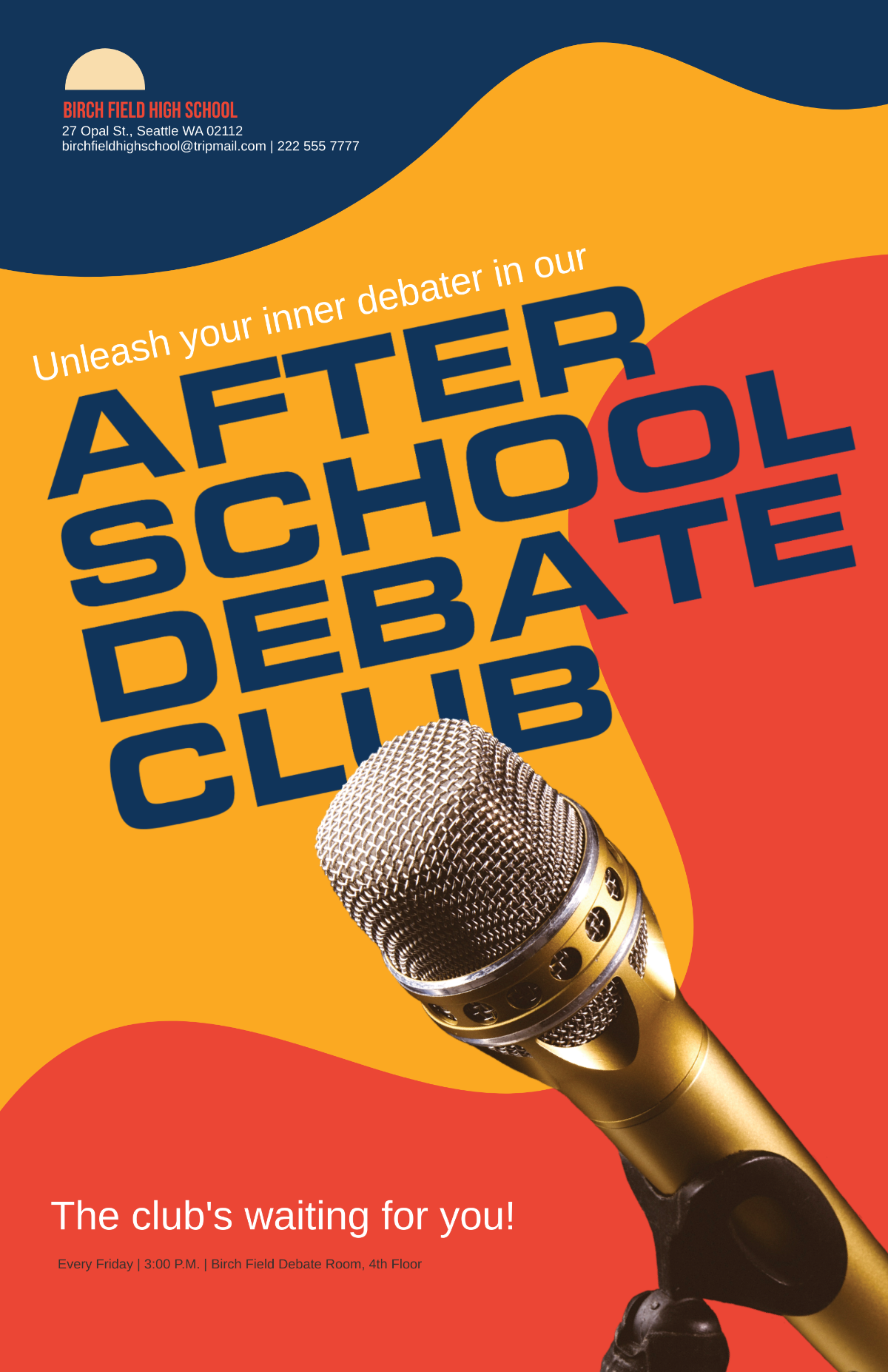 After School Debate Club Poster Template